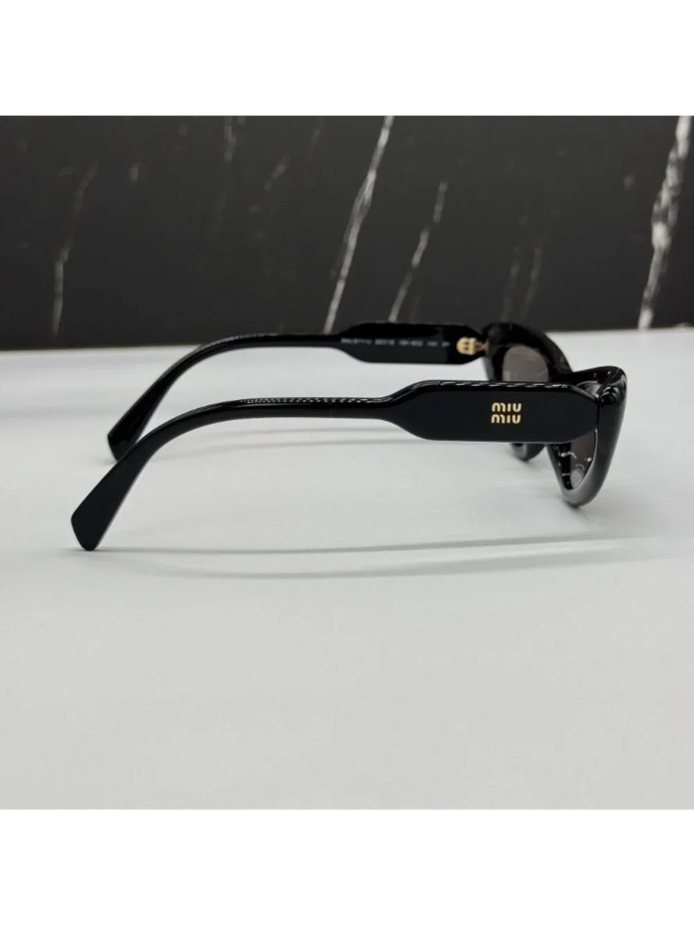 New Miu Miu MUB11SU Black Cat Eye Sunglasses SMU B11 16K80Q